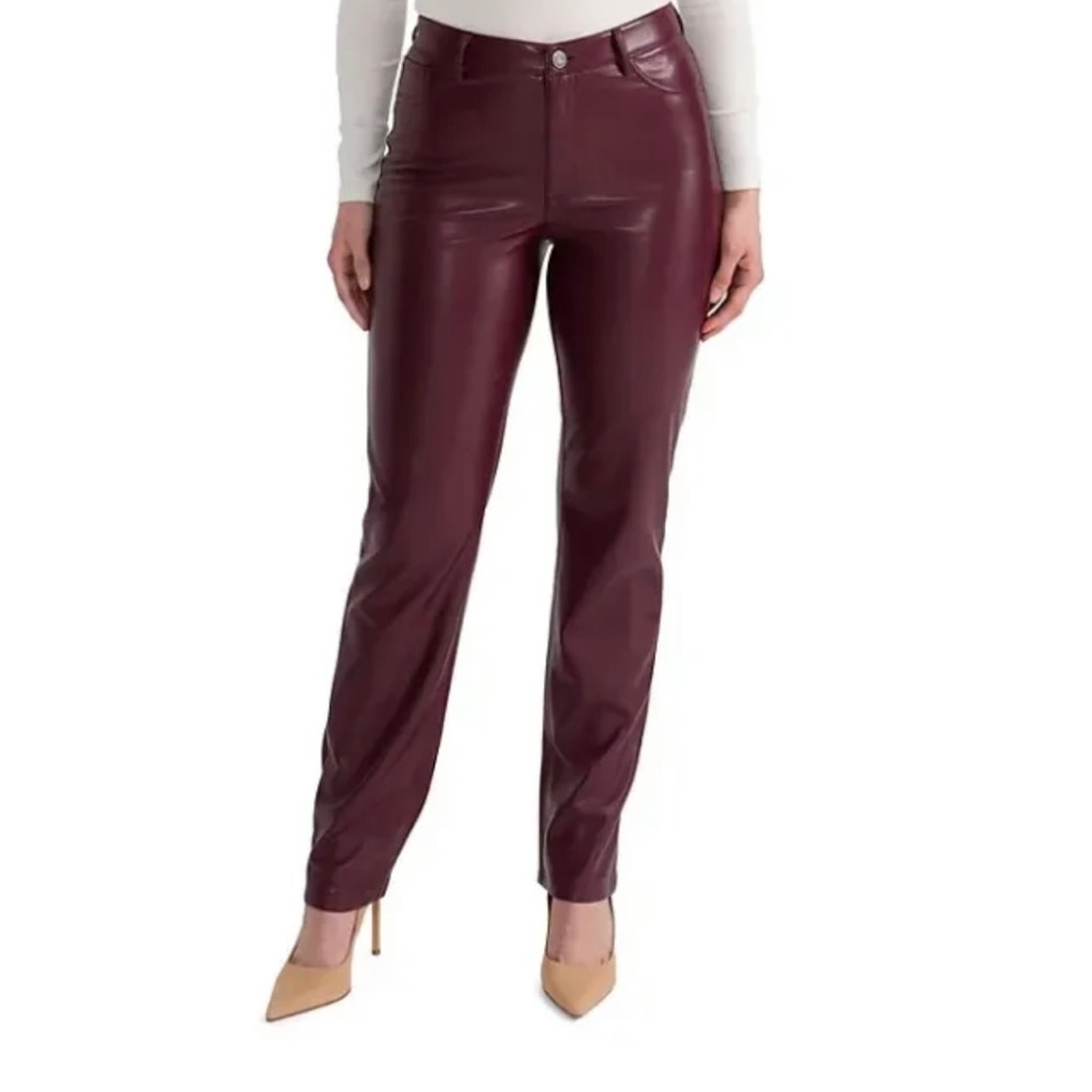 NWT Joie Burgundy Faux Leather Pant - Size 6